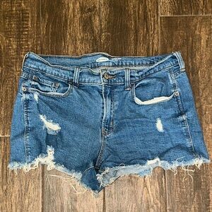 Old Navy Distressed Blue Denim Jean Shorts